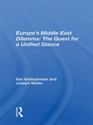 cover image of Europe's Middle East Dilemma